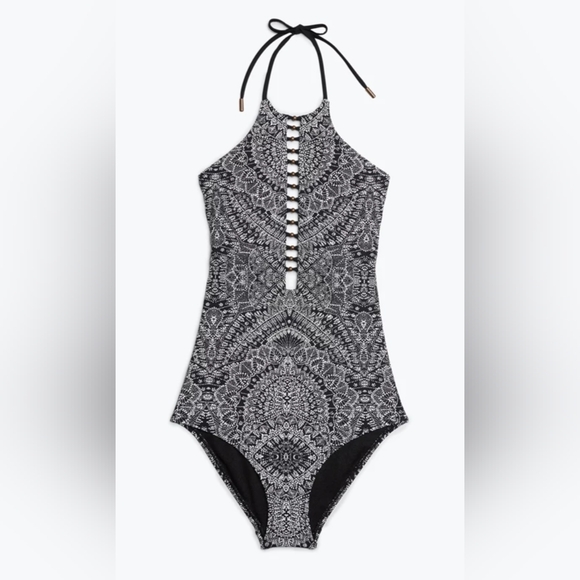 Red Carter Exclusif Private L Sao Paula High Neck One Piece Swimsuit - Picture 1 of 7